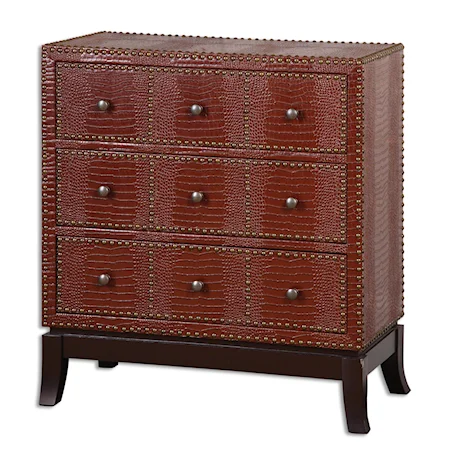 Calocero Leather Accent Chest